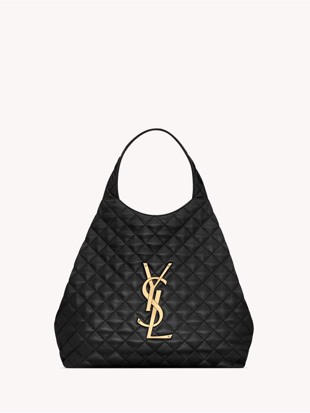 Saint Laurent Lambskin Quilted Maxi Icare Shopping Tote Bag